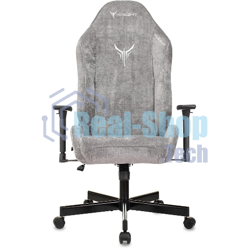 Кресло Бюрократ Knight N1 Fabric серый, ткань, 120 кг, механизм качания