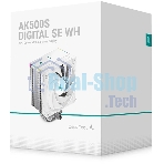 Кулер для процессора DEEPCOOL AK500S DIGITAL SE WH LGA20XX/1700/1200/115X/AM5/AM4 (12шт/кор, TDP 240W, PWM, Fan 120мм, 5 тепл. трубок, Copper Base, белый) RET (R-AK500S-WHADMN-GJD)