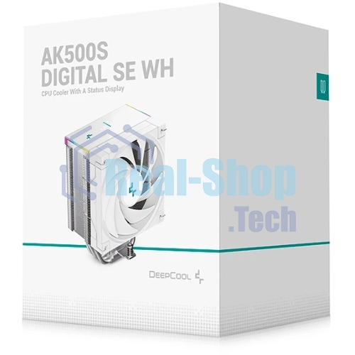 Кулер для процессора DEEPCOOL AK500S DIGITAL SE WH LGA20XX/1700/1200/115X/AM5/AM4 (12шт/кор, TDP 240W, PWM, Fan 120мм, 5 тепл. трубок, Copper Base, белый) RET (R-AK500S-WHADMN-GJD)