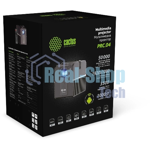 Проектор Cactus CS-PRC.04WT.WUXGA-A LCD 3200Lm (1920x1080) 2000:1 ресурс лампы:30000часов 1xUSB typeA 1xHDMI 1.35кг