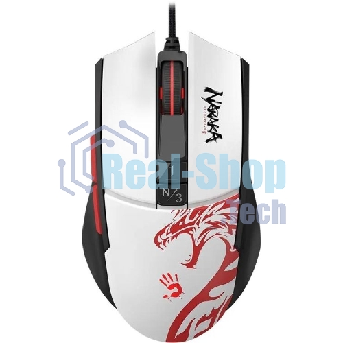 Мышь проводная A4Tech Bloody L65 Max белый, 12000 dpi, USB, кнопки - 7