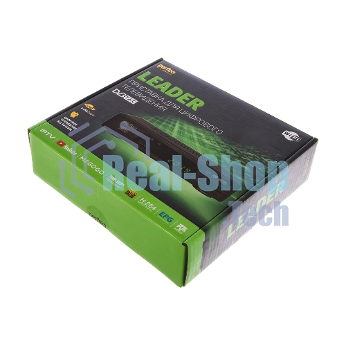 Приставка Perfeo (PF-A4412) LEADER DVB-T2/C для цифр.TV, Wi-Fi, IPTV, HDMI, 2 USB, DolbyDigital, пульт ДУ