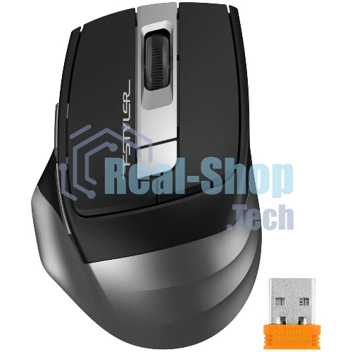 Мышь беспроводная A4Tech Fstyler FG35S серый/черный, 2000 dpi, радиоканал, USB, кнопки - 5