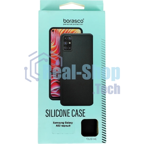 Чехол (клип-кейс) BoraSCO Silicone Case для Samsung Galaxy A02 черный