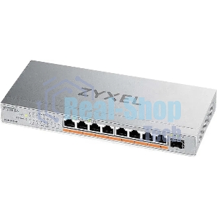 Коммутатор Zyxel XMG-108HP-EU0101F (L2) 8x2.5 Гбит/с 1SFP+ 8PoE++ 100W неуправляемый
