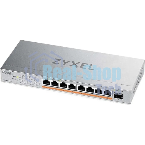 Коммутатор Zyxel XMG-108HP-EU0101F (L2) 8x2.5 Гбит/с 1SFP+ 8PoE++ 100W неуправляемый