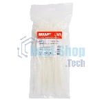Хомут кабельный Rexant 4.3х200 нейл. под винт белый (уп. 100 шт)