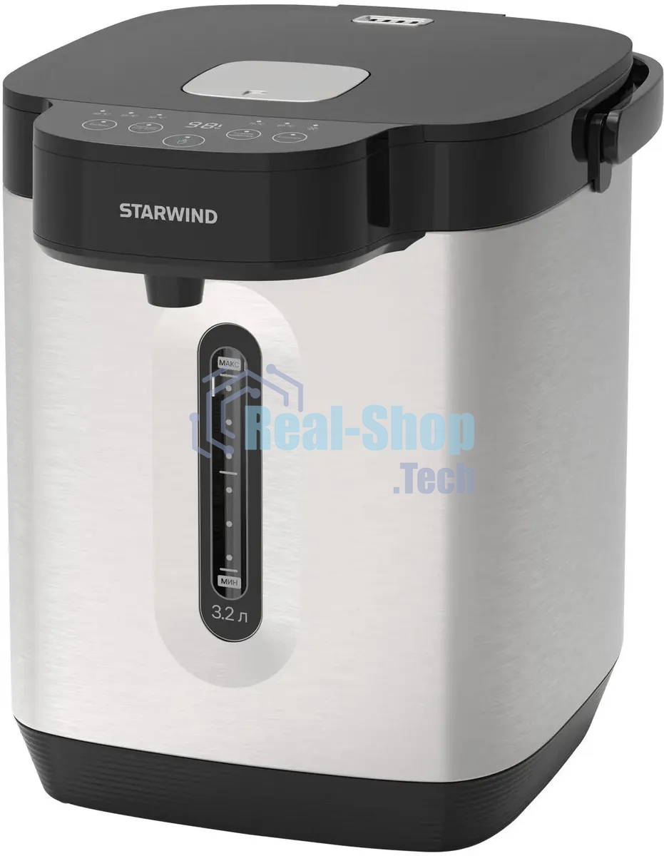 Термопот Starwind STP2725 3.2 л, 800 Вт, серебристый/черный