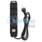 Сетевой фильтр Buro 400MDP-3-B 3 м, 4 розетки, черный, коробка