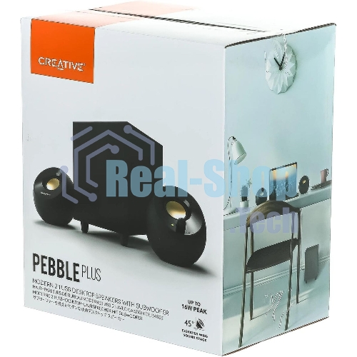 Акустическая система Creative PEBBLE PLUS 2.1 черный 8Вт