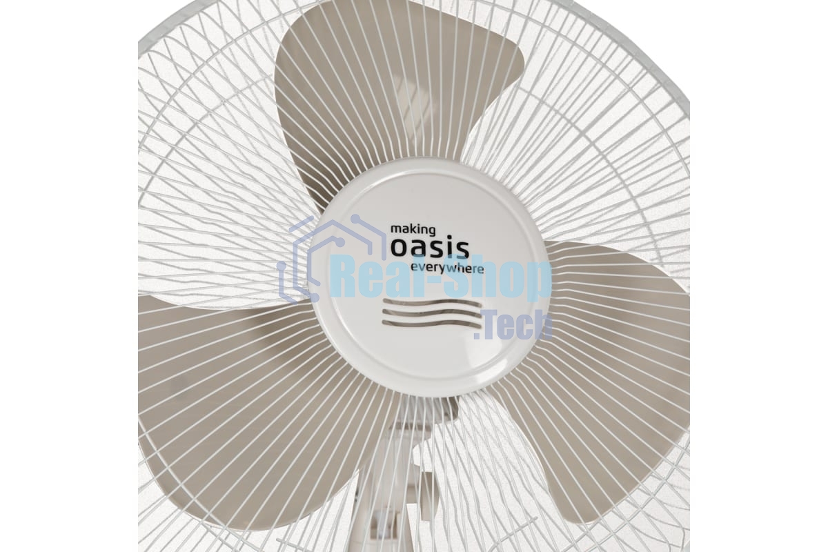 Вентилятор Oasis VF-40PWG белый/серый, напольный, 40 Вт, 3 скорости, 40 см (4 шт. в коробке)