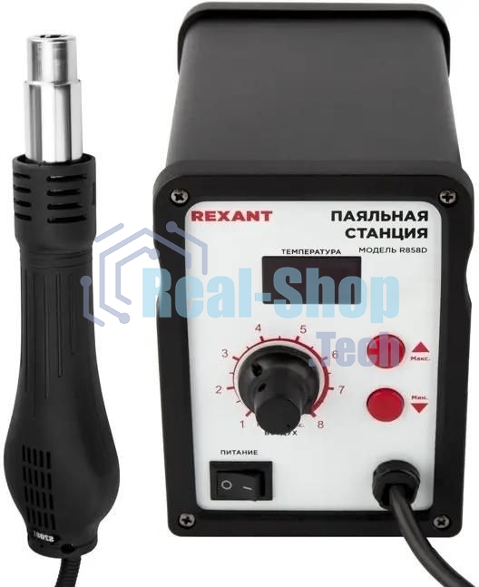 Паяльная станция (термофен) Rexant термовоздушная с цифровым дисплеем 150-500°С (R858D)