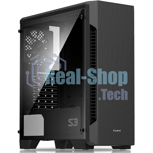 Компьютерный корпус MidiTower Zalman S3 TEMPERED GLASS WINDOW black