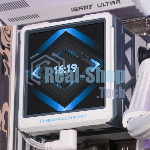 Водяное охлаждение для процессора Water Cooling System Thermalright Frozen Warframe 360 Ultra White Argb (360мм, White, ARGb/Fans: 3x120мм, 70.84CFM, 29.8dBA, 2000RPM/Pump height 60мм, 23dBA, 3000RPM, Rad thickness 27mm/S: 1200, 1700, 1851, 2011, 2066, 115X, AM5, AM4)
