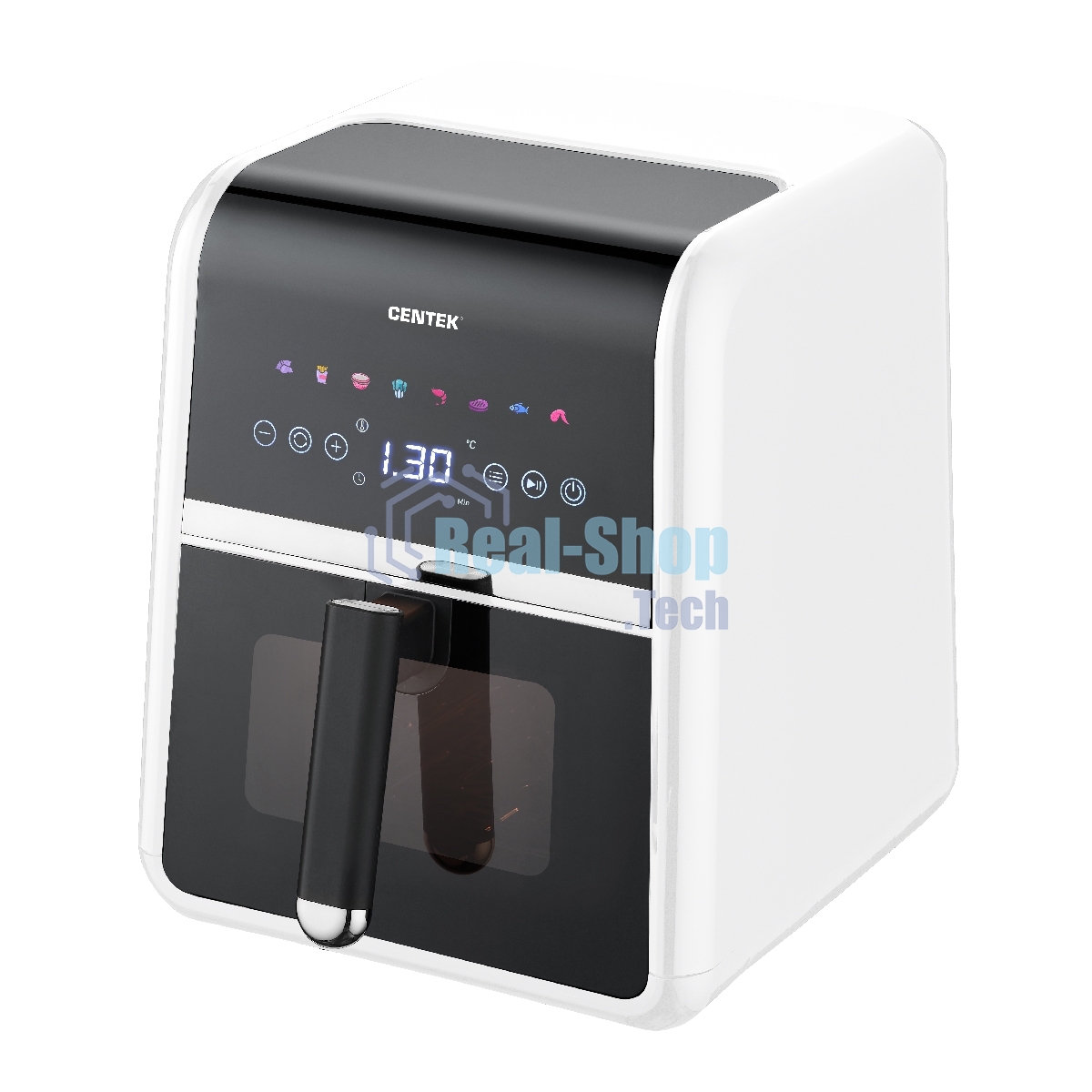 Аэрогриль Centek CT-3188 черный, 1500 Вт, 5 л, сенсор, 8 программ