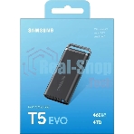 Внешний SSD Samsung T5 EVO, 4TB, USB 3.2 Gen 1 Type-C, R/W 460/460, черный