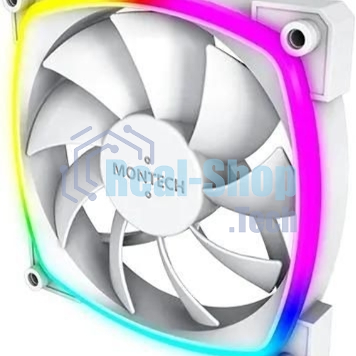 Вентилятор для корпуса MONTECH AX120 PWM белый, 120 мм, 1600 об/мин, 27 дБ, 4 pin