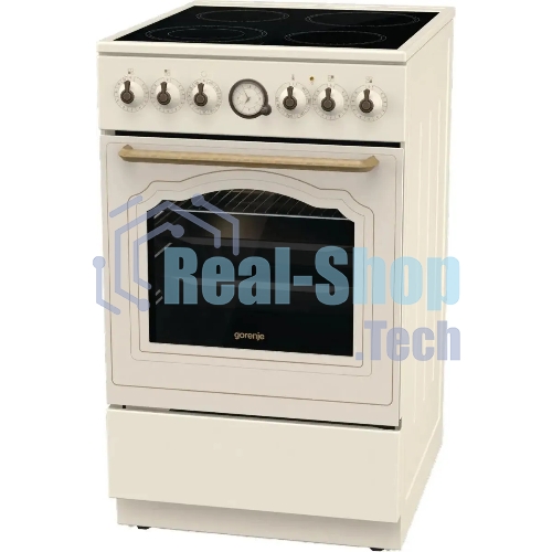 Плита электрическая Gorenje GECS5B70CLI бежевый, конфорок 4 электрических, духовка 70 л, 50 см x 85 см x 59.4 см