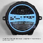 Колонка портативная Hyundai H-PAC220 черный/голубой 10W 1.0 BT/3.5Jack/USB