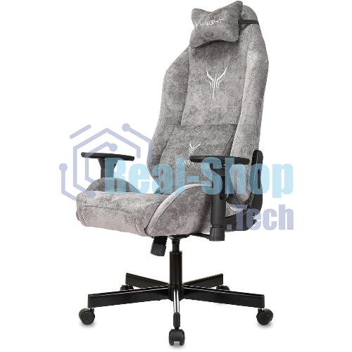 Кресло Бюрократ Knight N1 Fabric серый, ткань, 120 кг, механизм качания