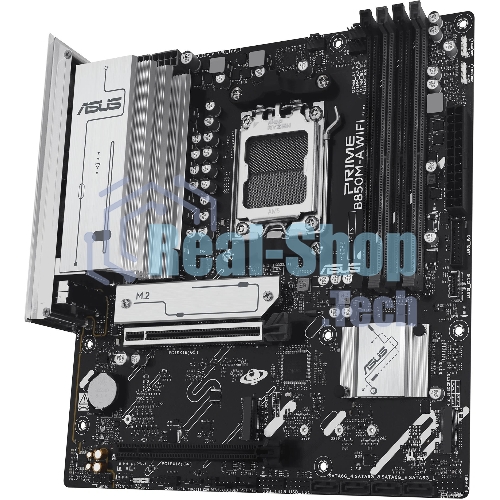 Материнская плата ASUS PRIME B850M-A WIFI, AM5, AMD B850, 4xDDR5, 4xSATA, 3xM.2, 1xPCIe 5.0 x16, 1xPCIe 4.0 x16, 1xHDMI, 2xDP, 1x2.5Gb LAN, Wi-Fi 6E, Bluetooth 5.3, 2xUSB-A 10Gbps, 2xUSB-A 5Gbps, 4xUSB-A 2.0, 3x3.5 мм, 7.1, mATX