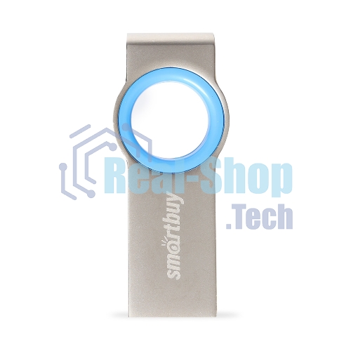 Флешка USB Smartbuy Metal Blue (SB064GbMC2), 64Gb, USB 2.0, R/W 20/10, синий/серебристый