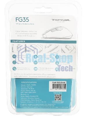 Мышь беспроводная A4Tech Fstyler FG35 золотистый/черный, 2000 dpi, радиоканал, USB, кнопки - 6