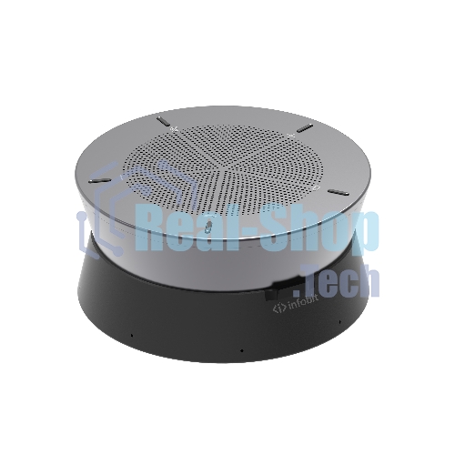 Спикерфон Infobit [iSpeaker M500] для переговорных комнат (15-25кв.м.) на 5-8 человек: 8 всенаправленных микрофонных капсюлей, AEC, AGC, RS. Макс. расстояние - 5 метров. Макс.5 устройств подкл. daisy chain (RJ45). Works with iCam VB60