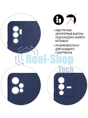 Чехол (клип-кейс) DF vCase-06, для Vivo Y21/Y33s, синий vcase-06 (blue)