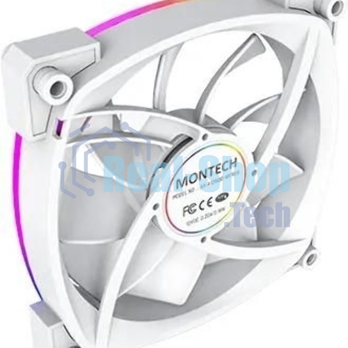 Вентилятор для корпуса MONTECH AX120 PWM белый, 120 мм, 1600 об/мин, 27 дБ, 4 pin