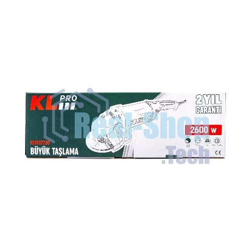 Угловая шлифовальная машина (болгарка) KLPRO KLBT87230 (2600вт, 6500 об/мин, 230мм)