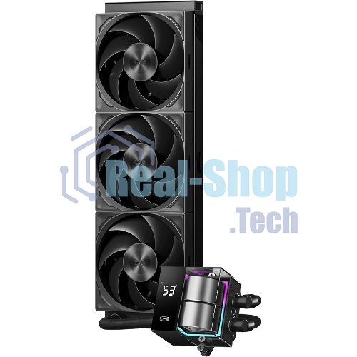 Система жидкостного охлаждения PcCooler DS360 Pro Digital ARGb Soc-AM5/AM4/1200/1700/1851 черный 4-pin 15-34.3dB Al LCD 310W Ret (D7-S360WBKN-GL)
