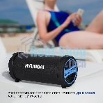Колонка портативная Hyundai H-PAC220 черный/голубой 10W 1.0 BT/3.5Jack/USB