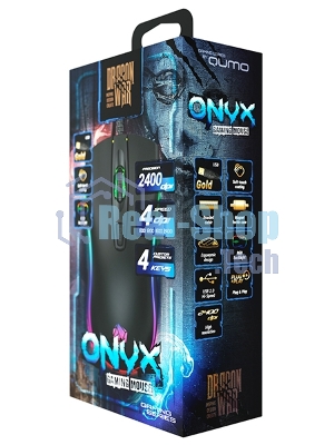 Мышь проводная Qumo Onyx RGb M73 черный, 2400 dpi, USB, кнопки - 4