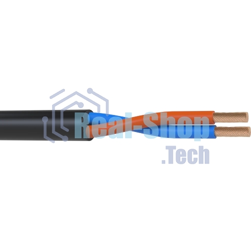 Кабель акустический 300 м, 16 AWG ССА, 1,5 мм2, диаметр 8мм, омедненный алюминий, 30 x 0.25 мм, черный, бухта