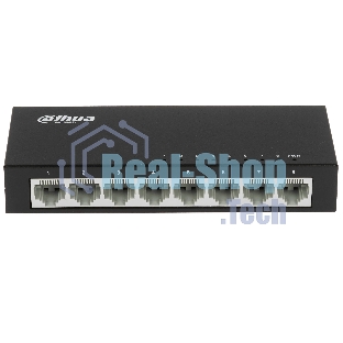 Коммутатор Dahua DH-PFS3008-8ET, 8×100 Мбит/с, неуправляемый