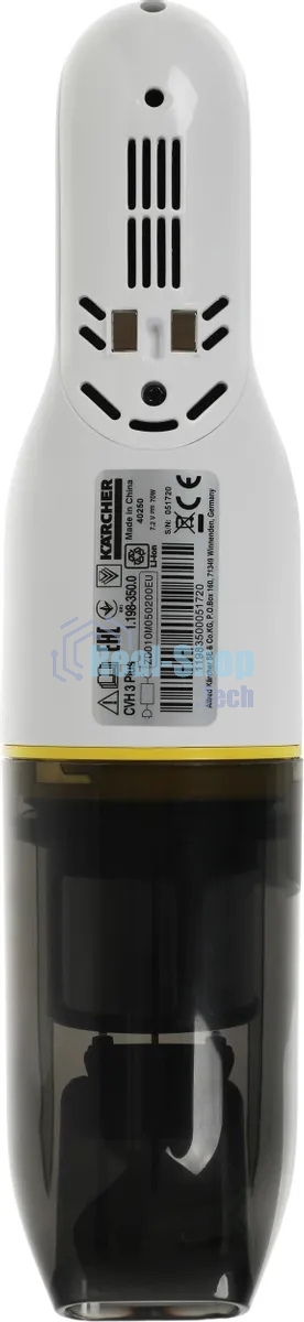 Пылесос ручной Karcher CVH 3 Plus белый/черный, 70 Вт, уборка сухая, пылесборник контейнер 0.15 л
