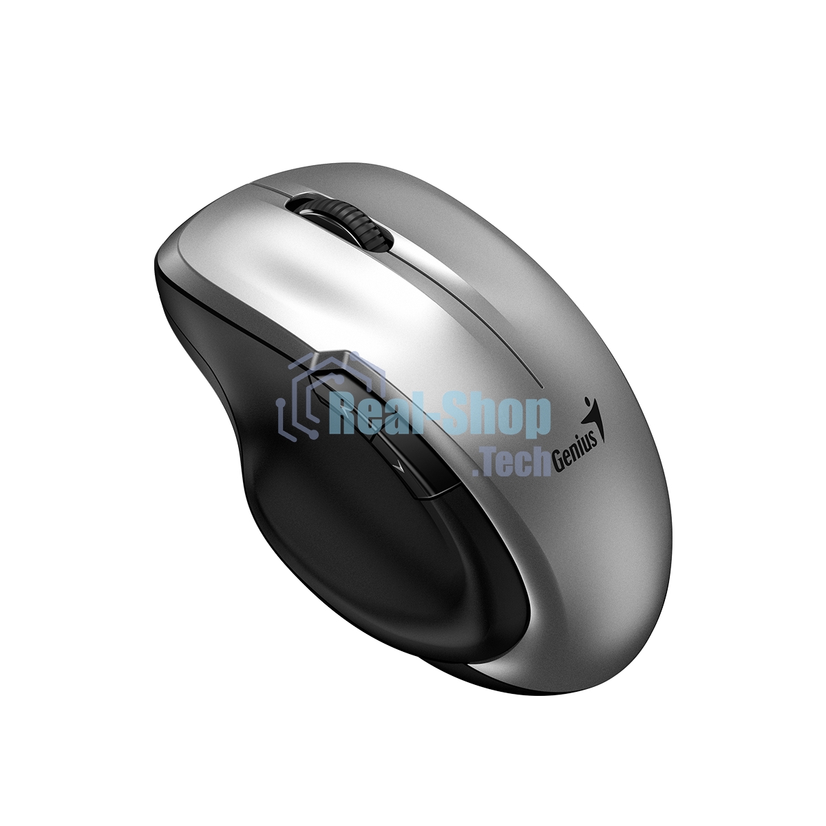 Мышь беспроводная Genius Ergo 8200S серебристый, 1200 dpi, радиоканал, USB, кнопки - 5