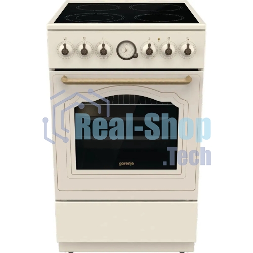 Плита электрическая Gorenje GECS5B70CLI бежевый, конфорок 4 электрических, духовка 70 л, 50 см x 85 см x 59.4 см