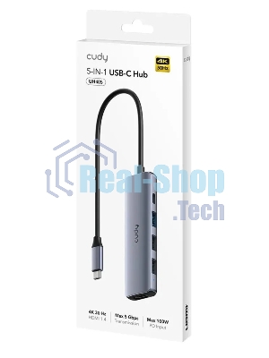 USB-концентратор CUDY UH405, USB Type-C, HDMI, USB, адаптер/ USB Type-C