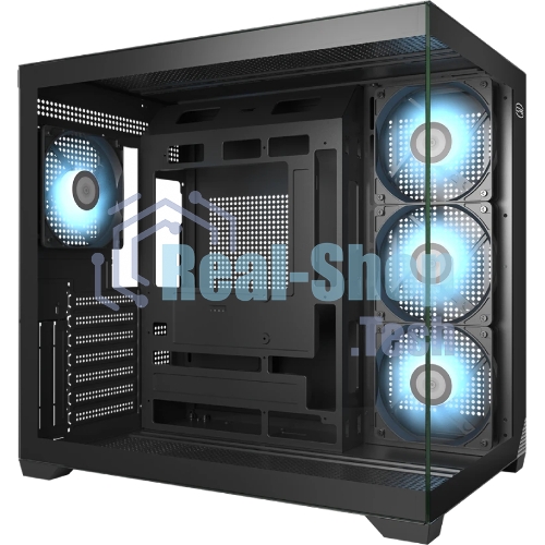Компьютерный корпус без блока питания PCCooler C3T700 ARGB BK, Midi-Tower, TG, 4x120мм ARGB, 1xUSB-A 3.0 + 1xUSB-A 2.0 + 1xUSB-C, ATX, mATX, mITX черный
