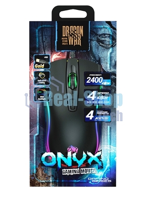 Мышь проводная Qumo Onyx RGb M73 черный, 2400 dpi, USB, кнопки - 4