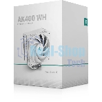 Кулер для процессора DEEPCOOL AK400 WH белый, 120 мм, алюминий/медь, 1850 об/мин, 29 дБ, 4 pin, 220 Вт, 155 мм