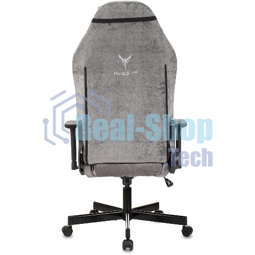 Кресло Бюрократ Knight N1 Fabric серый, ткань, 120 кг, механизм качания