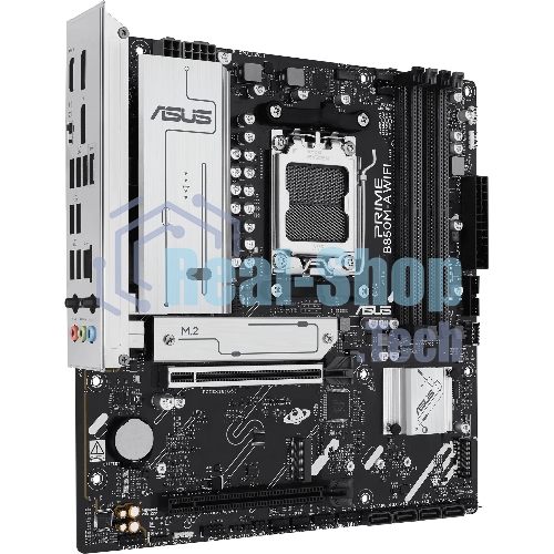 Материнская плата ASUS PRIME B850M-A WIFI, AM5, AMD B850, 4xDDR5, 4xSATA, 3xM.2, 1xPCIe 5.0 x16, 1xPCIe 4.0 x16, 1xHDMI, 2xDP, 1x2.5Gb LAN, Wi-Fi 6E, Bluetooth 5.3, 2xUSB-A 10Gbps, 2xUSB-A 5Gbps, 4xUSB-A 2.0, 3x3.5 мм, 7.1, mATX