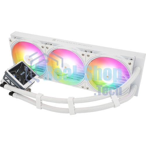 Водяное охлаждение для процессора Water Cooling System Thermalright Frozen Warframe 360 Ultra White Argb (360мм, White, ARGb/Fans: 3x120мм, 70.84CFM, 29.8dBA, 2000RPM/Pump height 60мм, 23dBA, 3000RPM, Rad thickness 27mm/S: 1200, 1700, 1851, 2011, 2066, 115X, AM5, AM4)