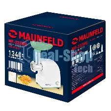 Мясорубка электрическая Maunfeld MF-232WG зеленый, 1340 Вт, 1.3 кг/мин, реверс, насадки - 4