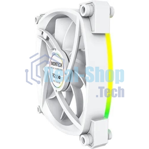 Вентилятор для корпуса MONTECH AX120 PWM белый, 120 мм, 1600 об/мин, 27 дБ, 4 pin