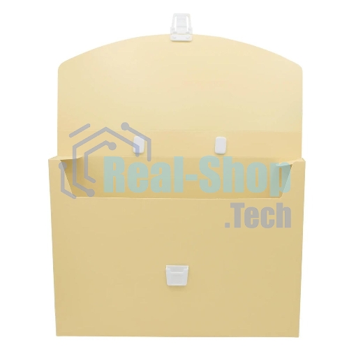 Папка-портфель Бюрократ Pastel PASTPP01YEL 1 отделение, A4, пластик, 0.7мм, желтый