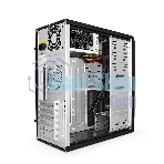 Компьютерный корпус Miditower ExeGate CP-601-UNS400 (ATX, БП UNS400 с вент. 12см, 2*USB, аудио, черный)